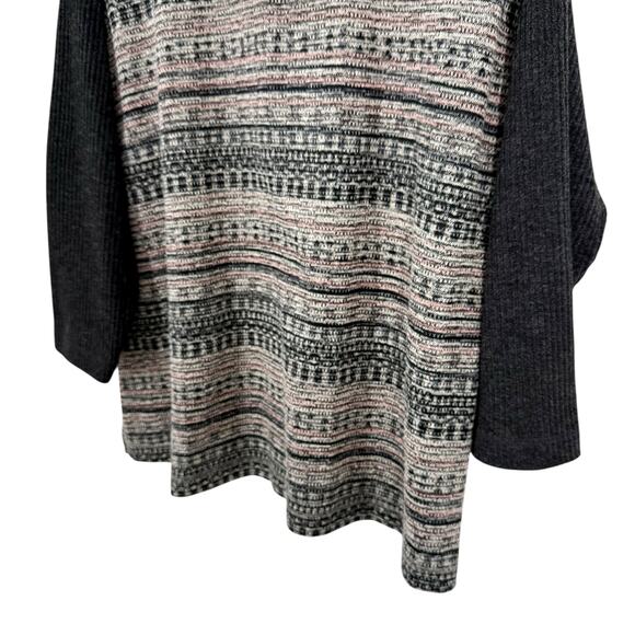 Ali Miles Sz XL Wearable Art Knit Sweater Christmas Blouse Shirt Top Artsy Black - Picture 5 of 7